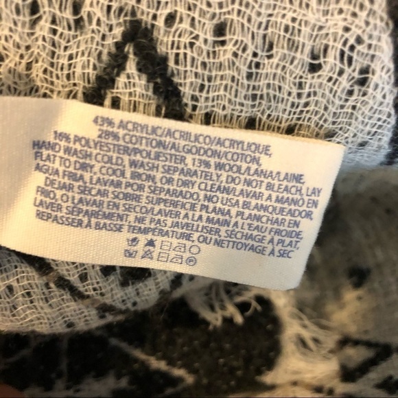 LUCKY BRAND Poncho Wrap Open Front Wool Blend - Picture 6 of 9